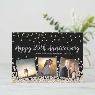 Carte photo de 25e anniversaire de mariage en conf