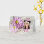 carte photo de 45e anniversaire avec marguerites (Fleur jaune)