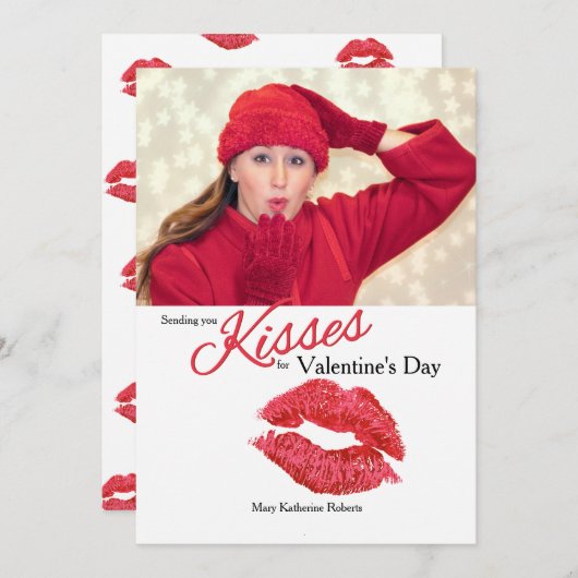 Carte photo de baisers (Devant / Derrière)