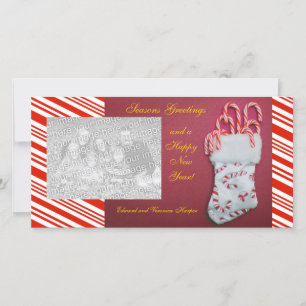 Carte photo de bande de bonbons rouges