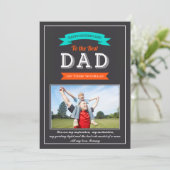 Carte photo de bannière de fête des pères (Debout devant)