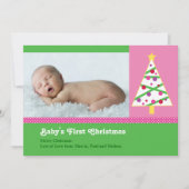 Carte photo de bébé de Noël (Devant)