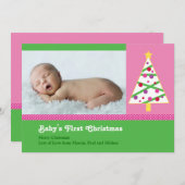 Carte photo de bébé de Noël (Devant / Derrière)