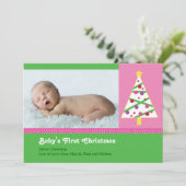 Carte photo de bébé de Noël (Debout devant)