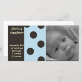 carte photo de bébé faire-part (Devant / Derrière)