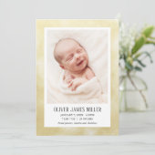 Carte photo de bébé jaune (Debout devant)