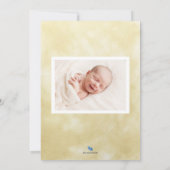 Carte photo de bébé jaune (Dos)