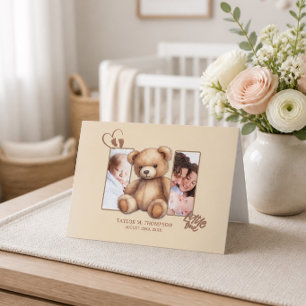 Carte Photo de bébé personnalisé et neutre en matière de