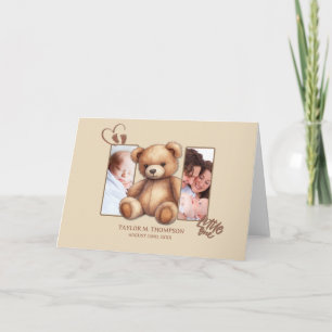 Carte Photo de bébé personnalisée neutre par sexe