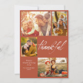 carte photo de bon thanksgiving de script de bross (Devant)