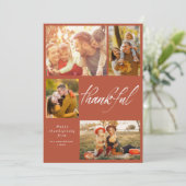 carte photo de bon thanksgiving de script de bross (Debout devant)