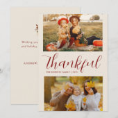 Carte photo de bon thanksgiving moderne (Devant / Derrière)