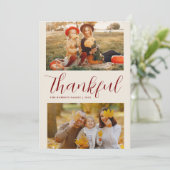 Carte photo de bon thanksgiving moderne (Debout devant)