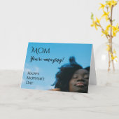 Carte Photo de Bonne Fête des Mères Moderne TU ES INCROY (Fleur jaune)