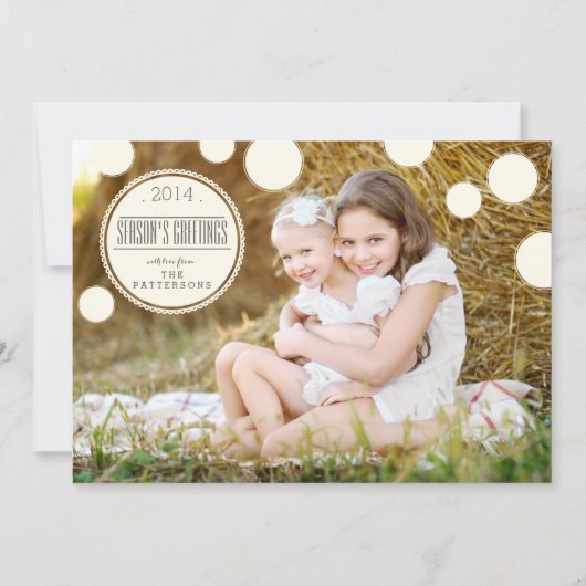 Carte photo de Bonnes Fêtes de points d'ivoire dou (Devant)