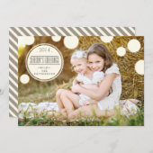 Carte photo de Bonnes Fêtes de points d'ivoire dou (Devant / Derrière)