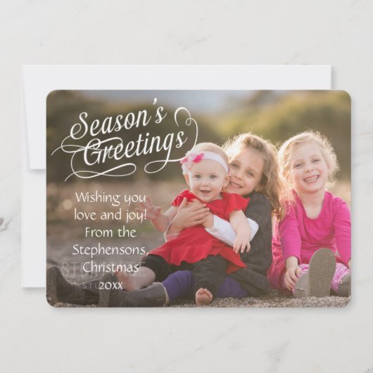 Carte photo de Bonnes Fêtes de superposition de sc (Devant)