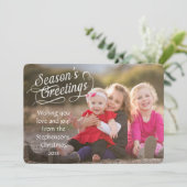 Carte photo de Bonnes Fêtes de superposition de sc (Debout devant)