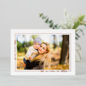 Carte photo de branche d'hiver en feuille d'or (Debout devant)