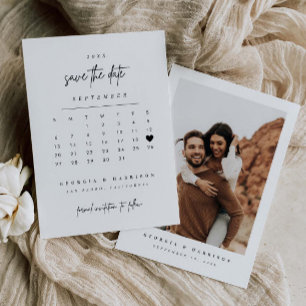 Carte photo de calendrier de sauvegarde de date mo