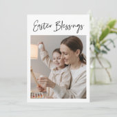 Carte Photo de Calligraphy Easter Blessings (Debout devant)
