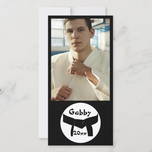 Carte photo de ceinture noire de base des arts mar (Devant)