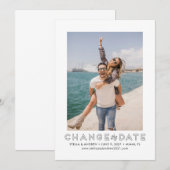Carte photo de changement de date (Devant / Derrière)