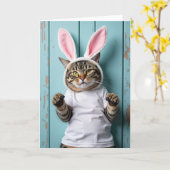Carte photo de chat mignon de printemps (Fleur jaune)