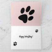 Carte Photo de chien alsacien noir et blanc (Intérieur)