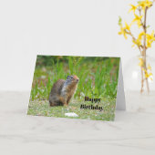 Carte Photo de chien des Prairies Faune Anniversaire (Fleur jaune)