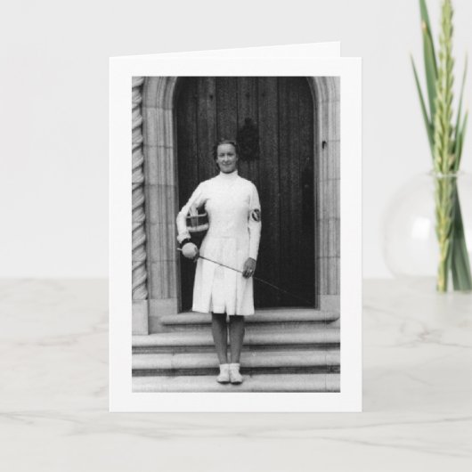 Carte photo de clôture Helene Mayer vintage (Devant)