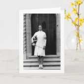 Carte photo de clôture Helene Mayer vintage (Fleur jaune)