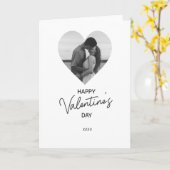 Carte Photo de coeur moderne Saint Valentin par VI (Fleur jaune)
