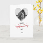 Carte Photo de coeur moderne - Saint Valentin rouge par (Fleur jaune)