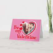 Carte Photo de cœur pour la Saint-Valentin Be My Valenti (Devant)