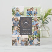 Carte photo de collage de couronnes de vacances en (Debout devant)