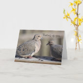 Carte Photo de colombe en deuil (Fleur jaune)