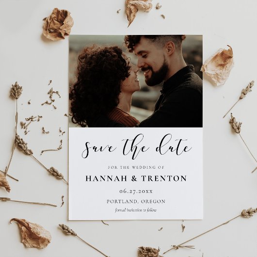 Carte photo de conception simple et élégante