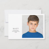 Carte photo de conservation de l'année scolaire (Devant)