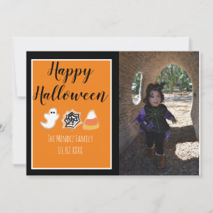 Carte photo de cookies cuits modernes Halloween