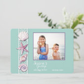 Carte photo de coquillage (Debout devant)