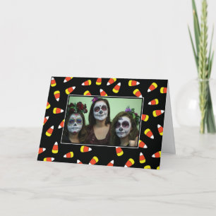 Carte photo de Corne de bonbons d'Halloween