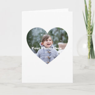 Carte Photo de couple personnalisé en forme de cœur