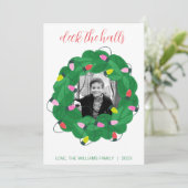 Carte photo de couronne de Noël (Debout devant)