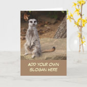 Carte Photo de Cute Meerkat pour vous Customiser (Fleur jaune)