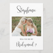 Carte photo de demande de demoiselle d'honneur (Devant)