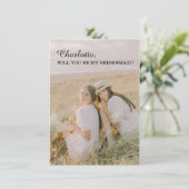 Carte Photo de Demoiselle d'Honneur 'Minimal' (Debout devant)