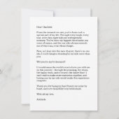 Carte Photo de Demoiselle d'Honneur 'Minimal' (Dos)