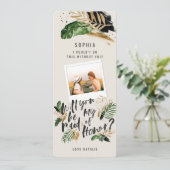 Carte Photo de demoiselle d'honneur tropicale abstraite (Debout devant)