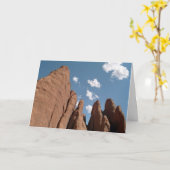 Carte Photo de désert de l'Utah d'ailerons de grès (Fleur jaune)